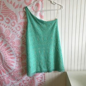 one sleeve mini dress